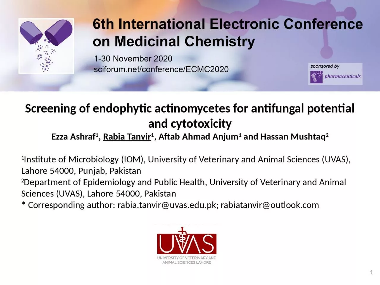 PPT-Screening of endophytic actinomycetes for antifungal potential and cytotoxicity