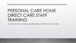 PPT-PERSONAL CARE HOME DIRECT CARE