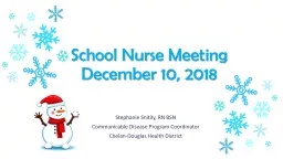 School Nurse Meeting  December 10, 2018