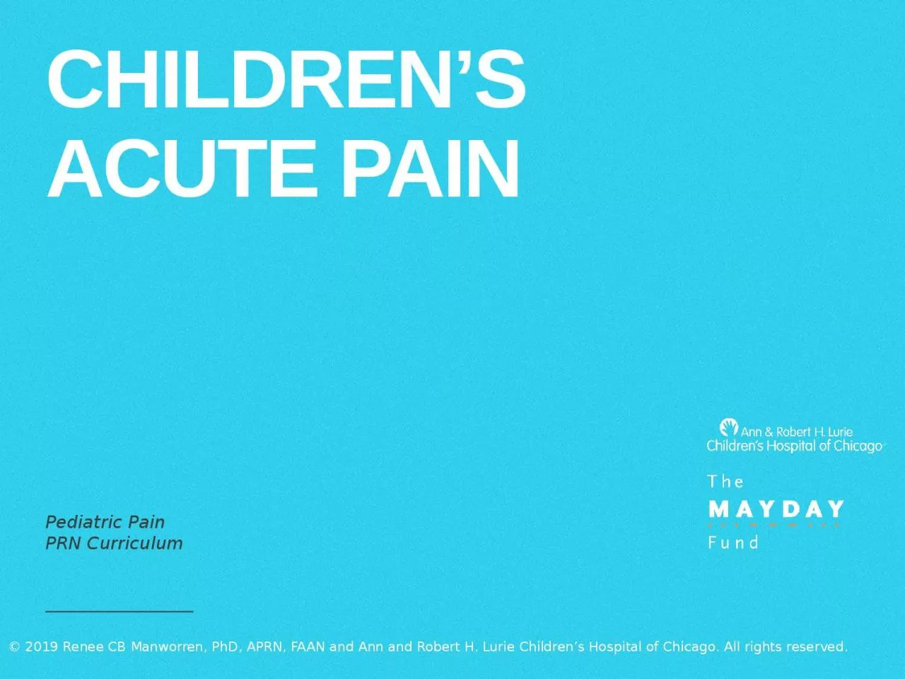 PPT-Children’s Acute Pain Pediatric