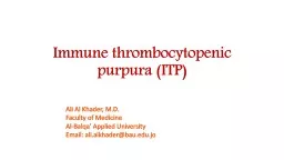 Immune thrombocytopenic purpura (ITP)