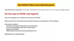 The NUFACT 2021 round table discussion