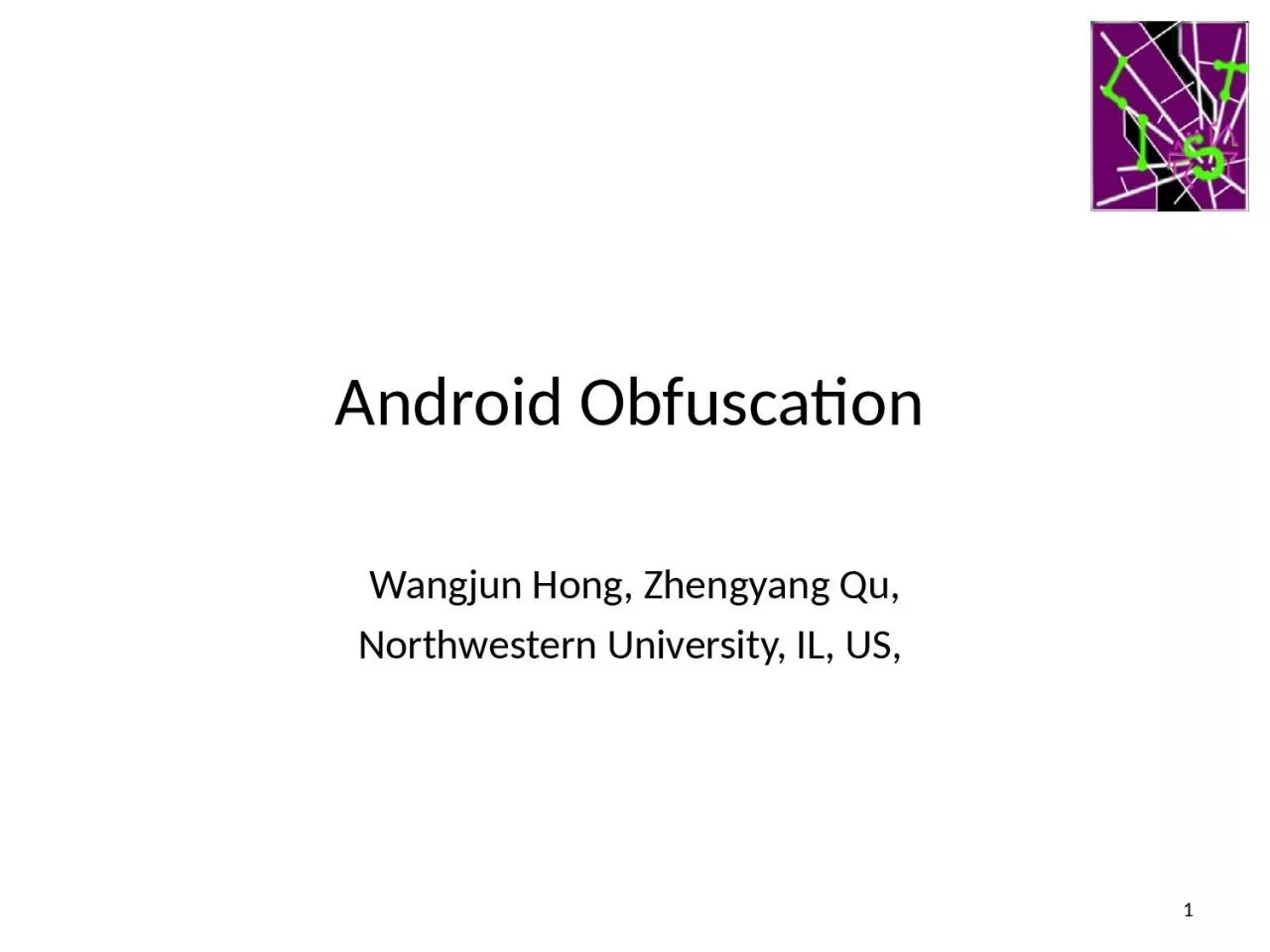 PPT-Android Obfuscation Wangjun