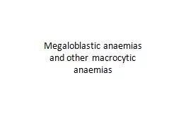 Megaloblastic   anaemias