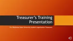 Treasurer’s Training Presentation