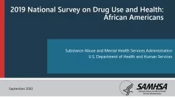 2019 National Survey on Drug Use and Health: