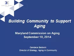 Building Community to Support Aging