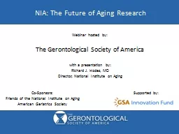 NIA: The Future of Aging Research