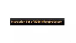 Instruction Set of 8086 Microprocessor