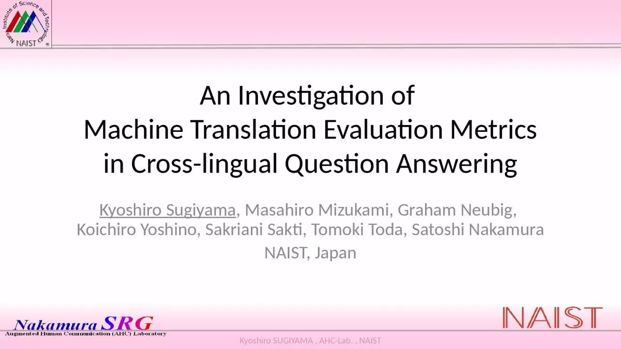 An Investigation of  Machine Translation Evaluation Metrics