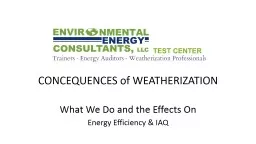 CONCEQUENCES of WEATHERIZATION