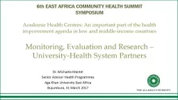 6th  EAST AFRICA COMMUNITY HEALTH SUMMIT