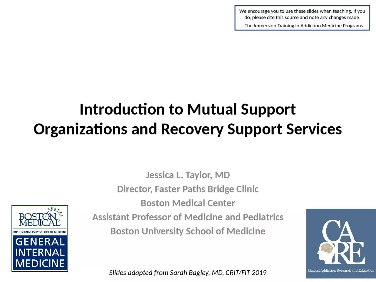 Introduction to Mutual Support Organizations and Recovery Support Services