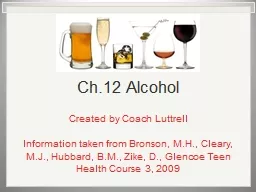 Ch.12 Alcohol Created by Coach Luttrell