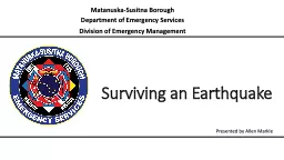 Surviving an Earthquake Matanuska-Susitna Borough