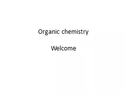 Organic chemistry  Welcome