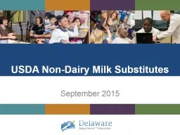 USDA Non-Dairy Milk Substitutes