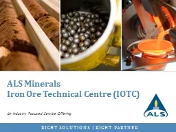 ALS Minerals Iron Ore Technical Centre (IOTC)