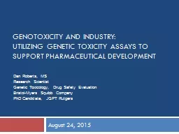 Genotoxicity and Industry: