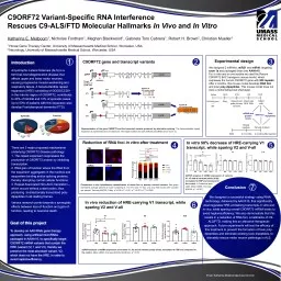 Introduction C9ORF72 Variant-Specific RNA Interference