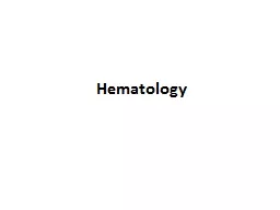 Hematology α -THALASSEMIA