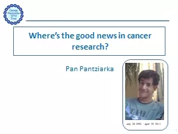 Where’s the good news in cancer research?