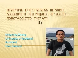 Reviewing Effectiveness Of Ankle Assessment Techniques For Use In Robot-assisted Therapy