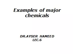 Examples of major chemicals