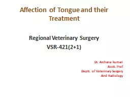 Affection of Tongue and their Treatment