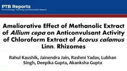 Ameliorative Effect of Methanolic Extract of