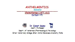 ANTHELMINTICS  (General)