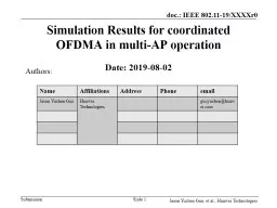 Simulation Results for coordinated OFDMA in