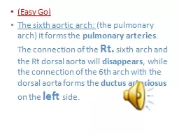 (Easy Go ) The  sixth aortic arch: