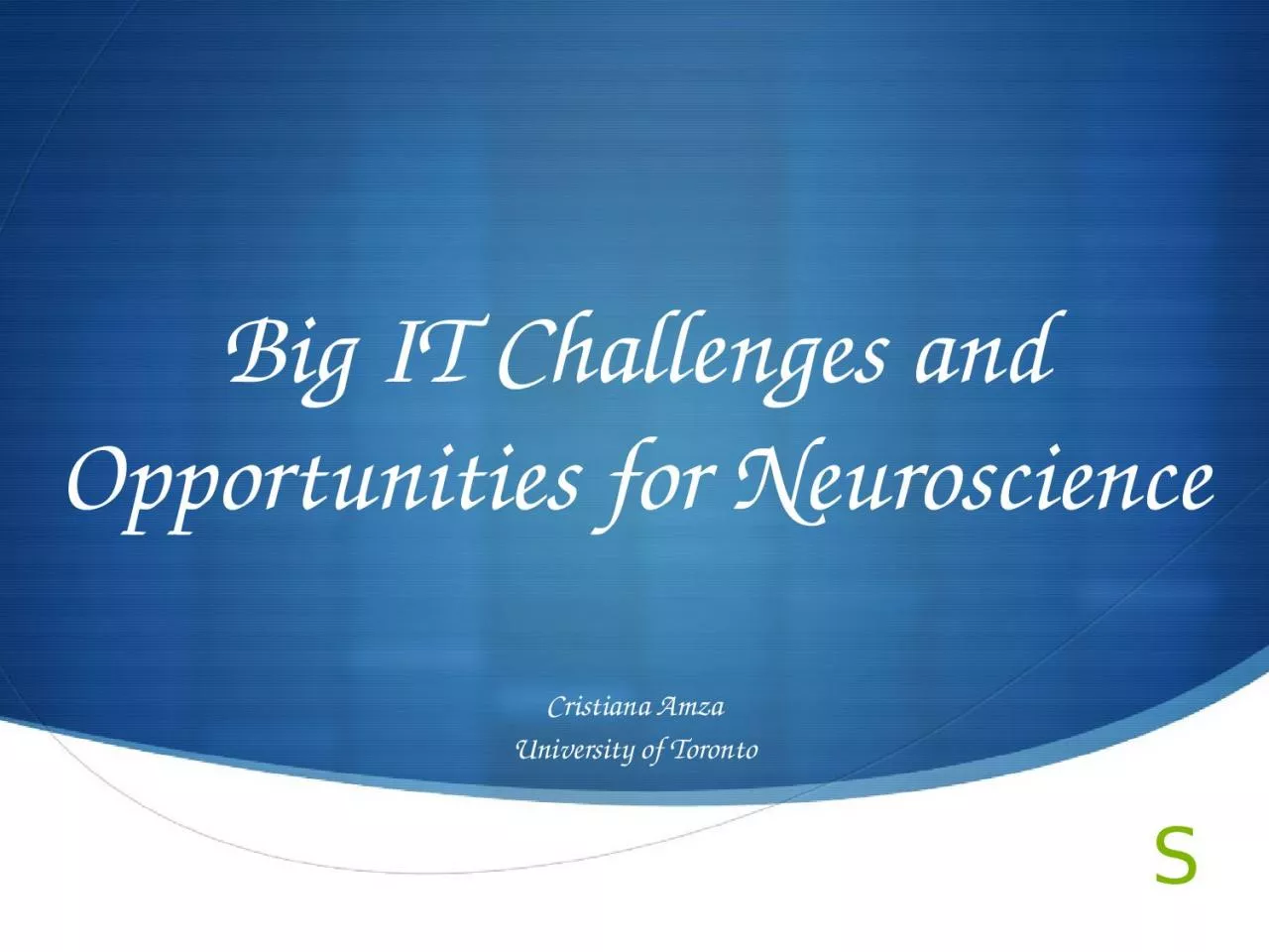 Big IT Challenges and Opportunities for Neuroscience