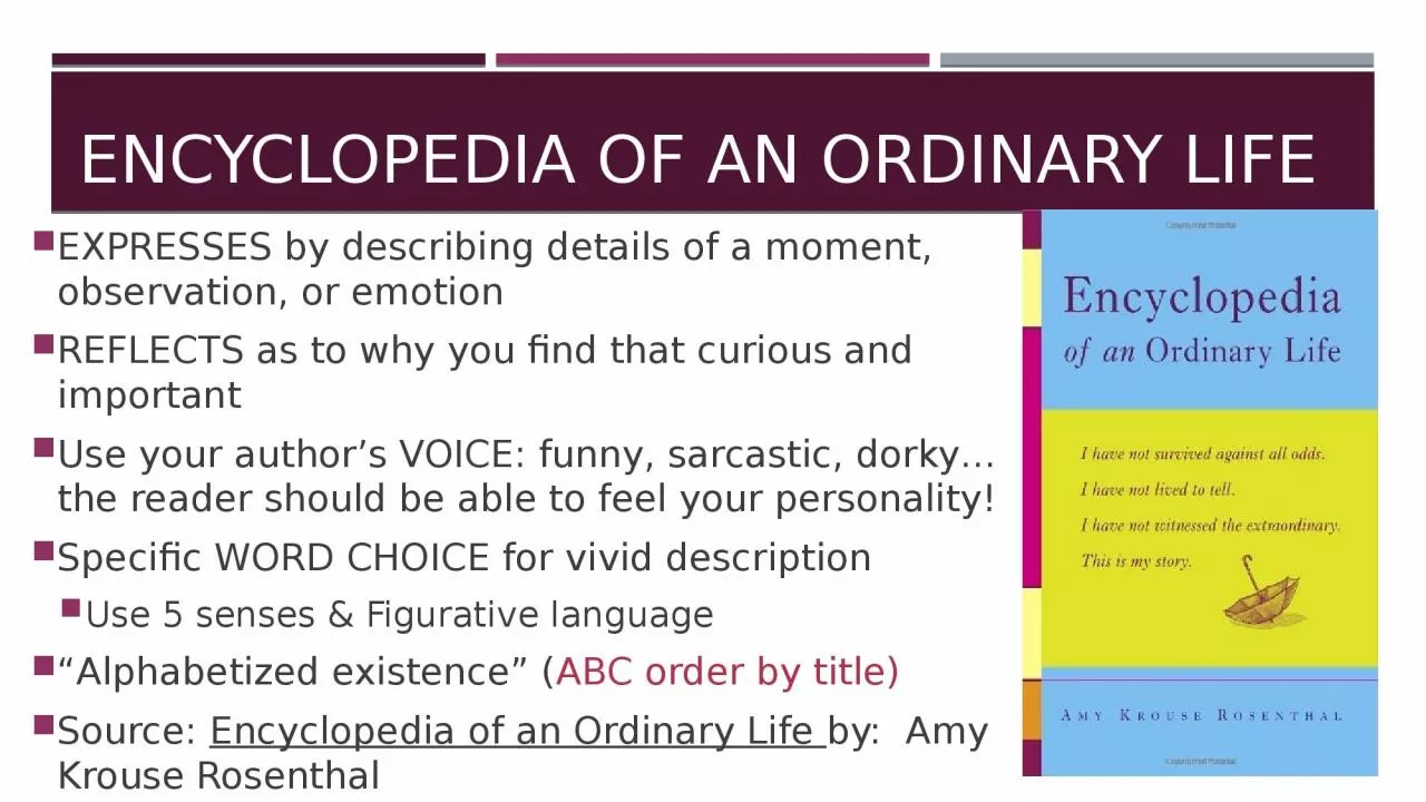 PPT-Encyclopedia of an ordinary life