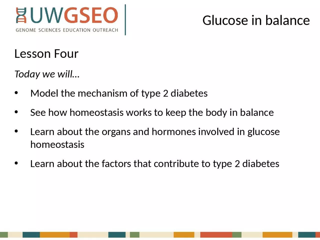 Glucose in balance Lesson