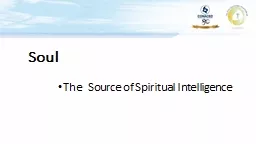 Soul The  Source of Spiritual Intelligence