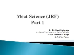 Meat Science (JRF) Part 1