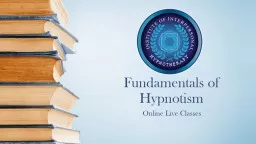 Fundamentals of Hypnotism