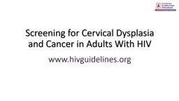 Screening for Cervical Dysplasia