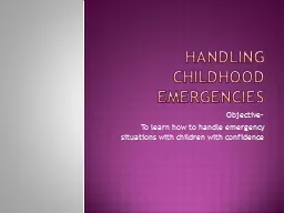 Handling Childhood Emergencies