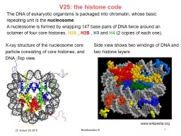 V25: the histone code   25. lecture SS 2018