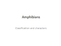 PPT-Amphibians Classification and characters