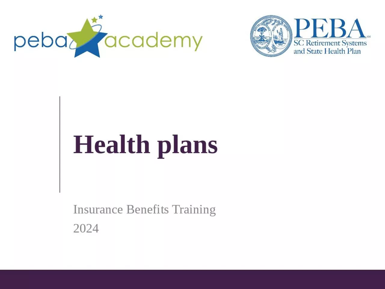 Health plans Insurance Benefits Training