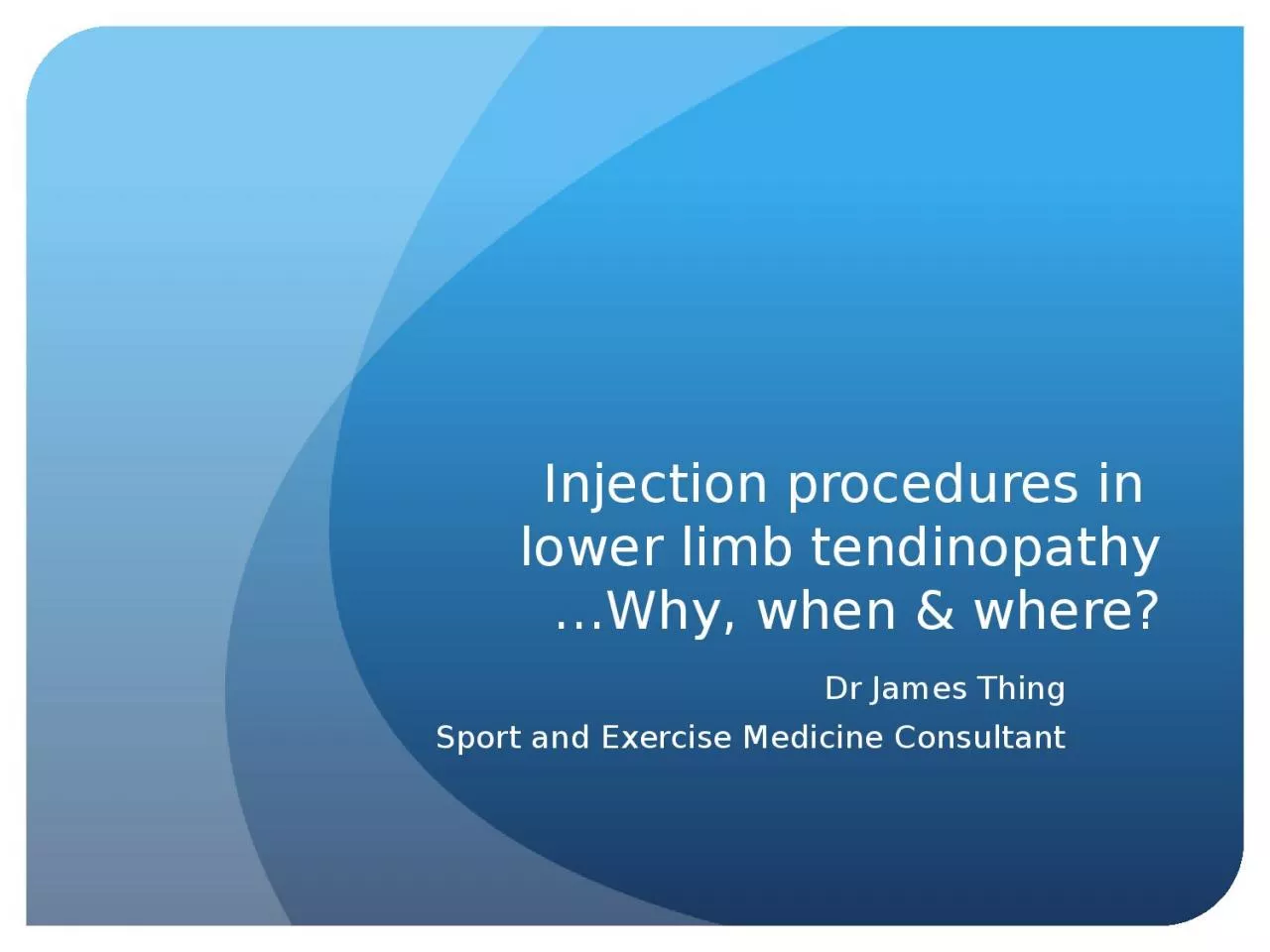 PPT-Injection procedures in