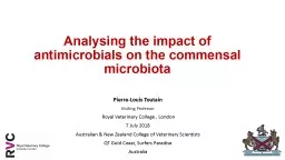 Analysing  the impact of antimicrobials on the commensal microbiota