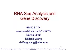 RNA-Seq Analysis and Gene Discovery