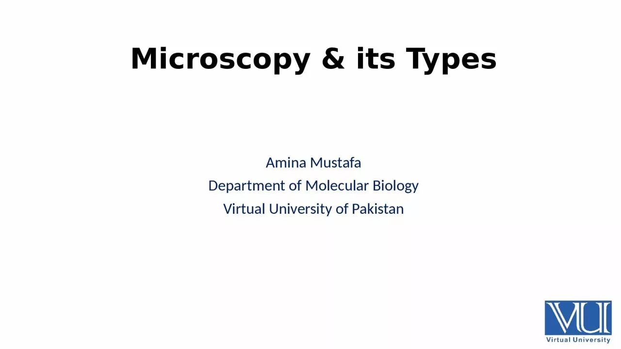 Microscopy & its Types