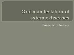 Oral manifestation of  sytemic