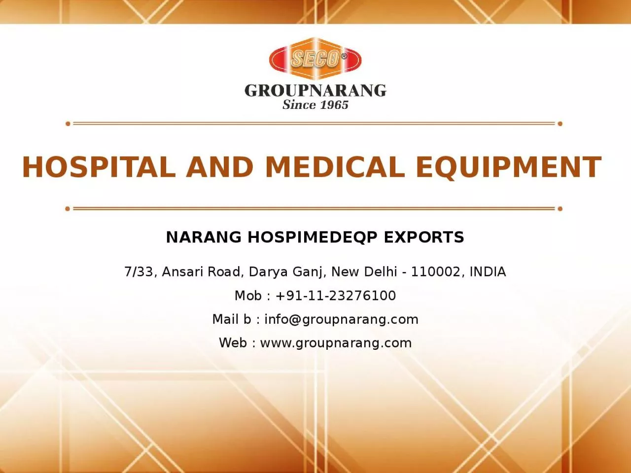 PPT-HOSPITAL AND MEDICAL EQUIPMENT